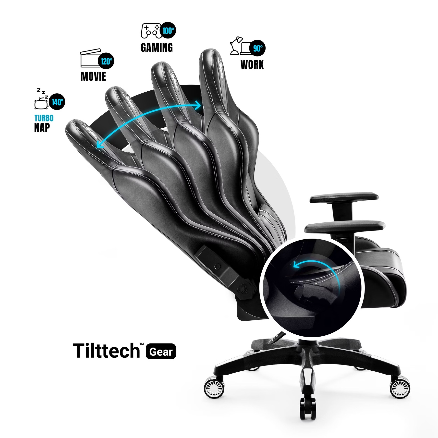 Zdjęcie do “Diablo Chairs X-One 2.0 Normal Size czarno-biały - fotel gamingowy”.