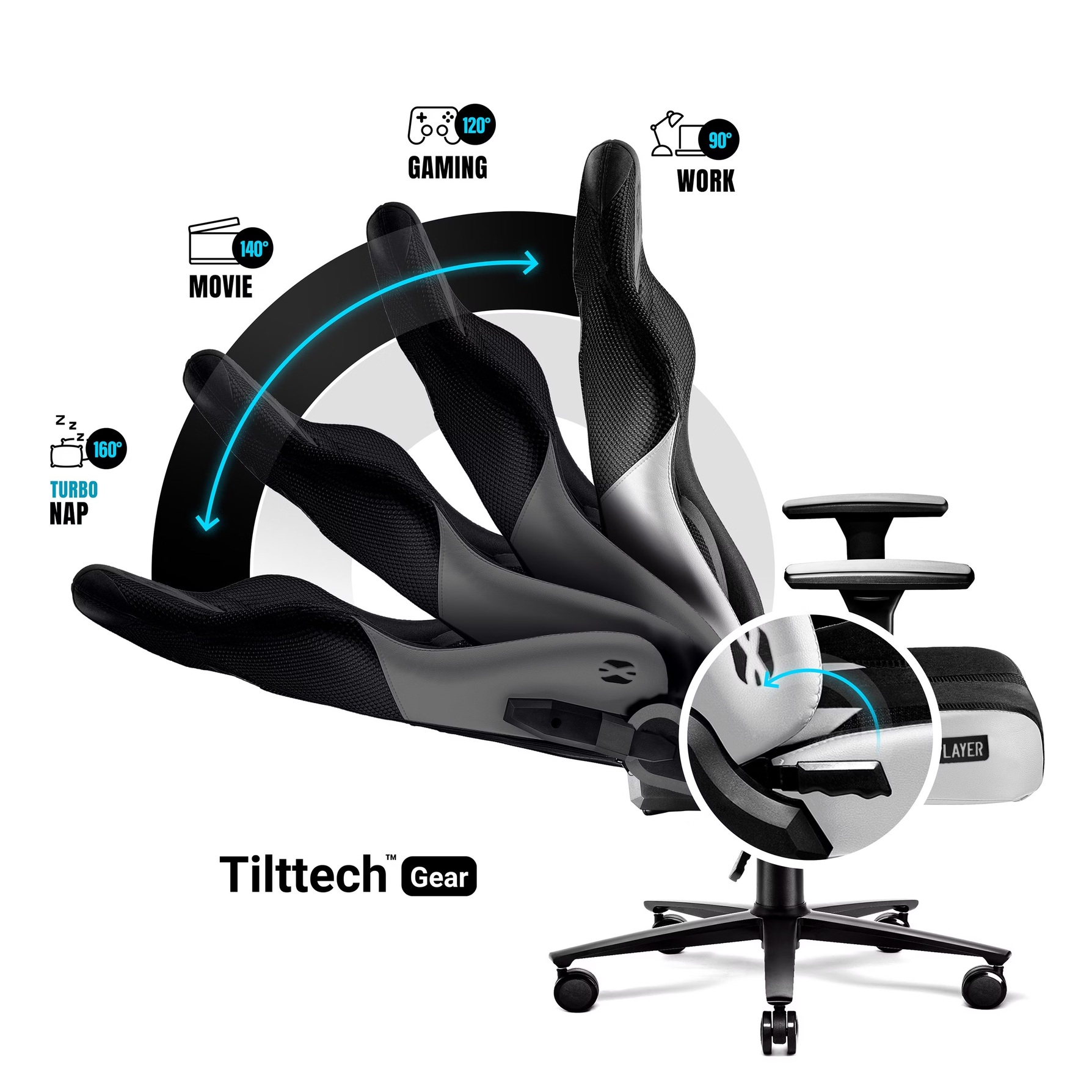 Zdjęcie do “Diablo Chairs X-Player 2.0 Normal Size biało-czarny - fotel gamingowy”.