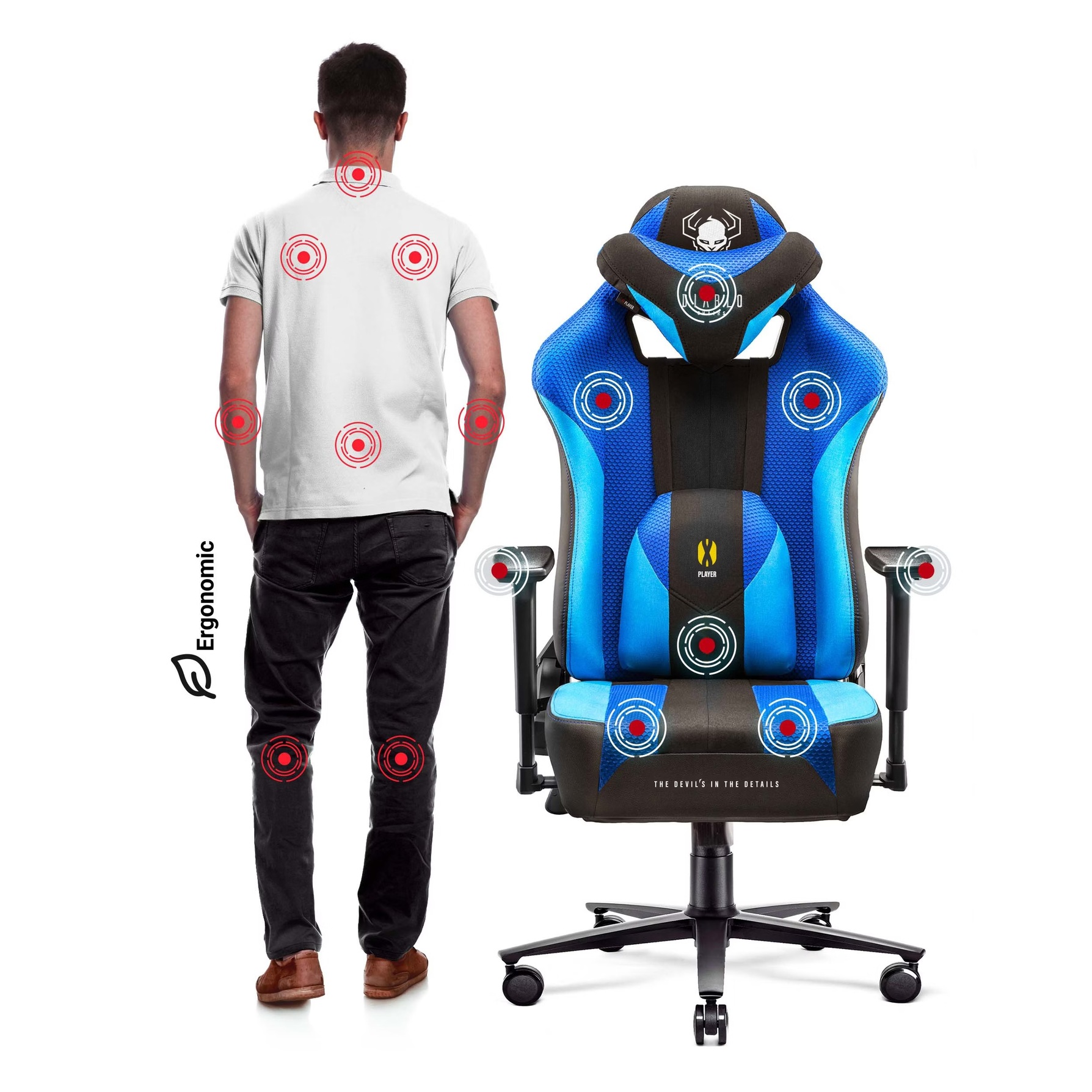 Zdjęcie do “Diablo Chairs X-Player 2.0 King Size czarny - fotel gamingowy”.
