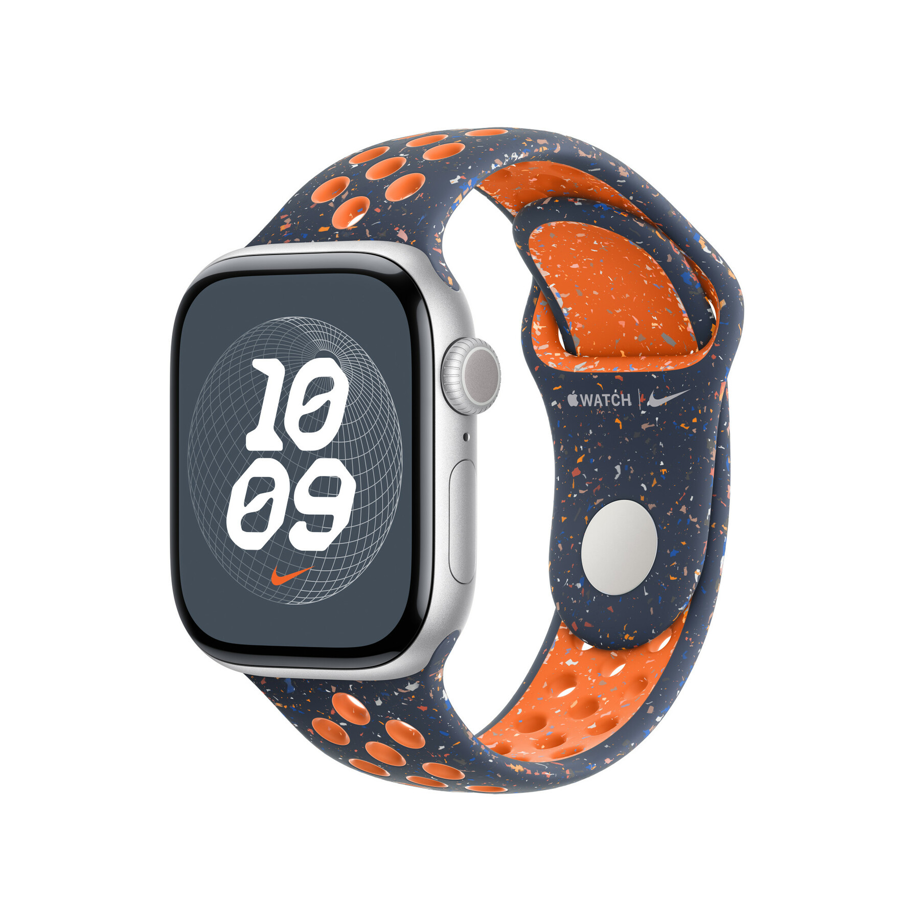 Zdjęcie do “Apple 42mm Blue Flame Nike Sport Band - S/M - Produkt otwarty”.