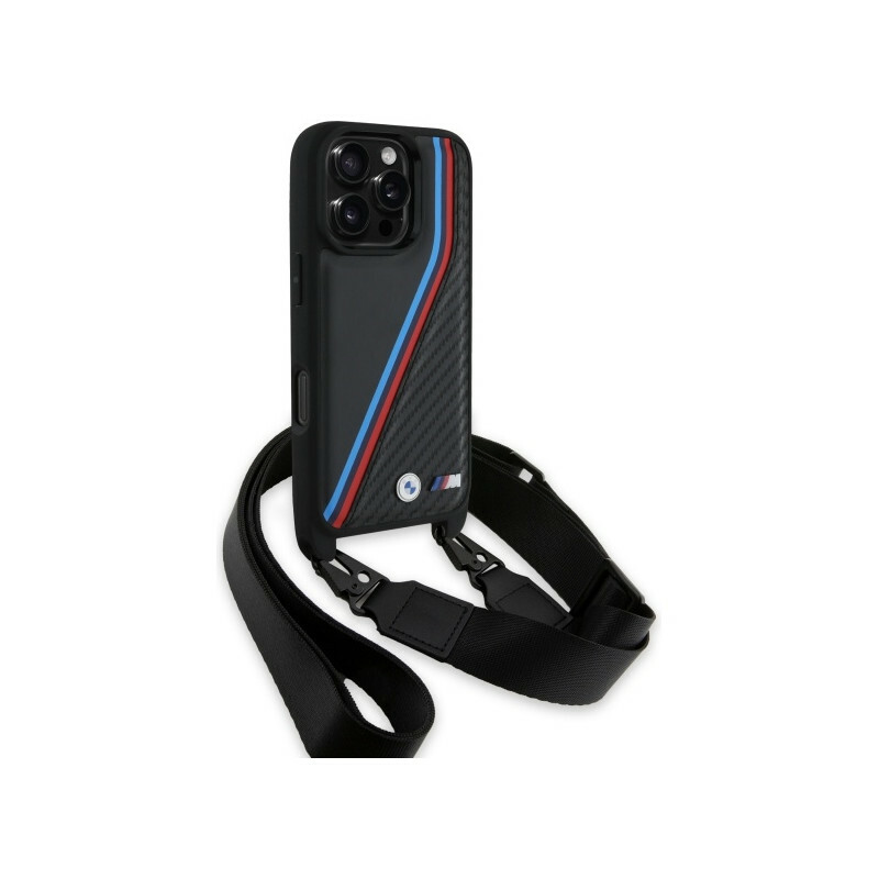 Zdjęcie do “BMW M Carbon Tricolor Strap czarny - etui iPhone 16 Pro Max”.