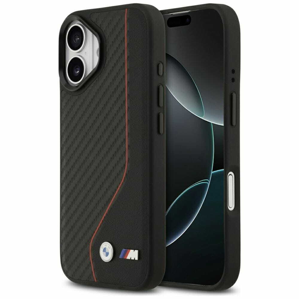 Zdjęcie do “BMW M Carbon Line Logo MS czerwony - etui iPhone 17”.