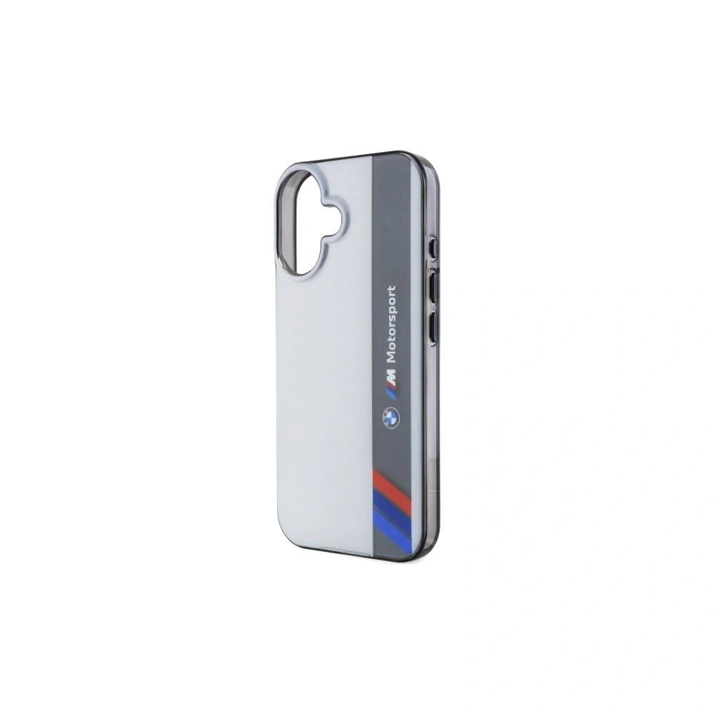 Zdjęcie do “BMW Motorsport IML Vertical Stripe szary - etui iPhone 16”.
