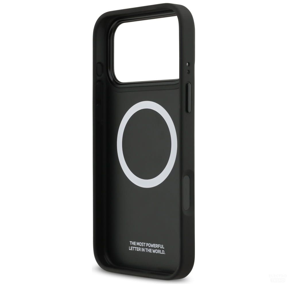 Zdjęcie do “BMW M Tricolor Metal Logo MS szary - etui iPhone 17 Pro Max”.