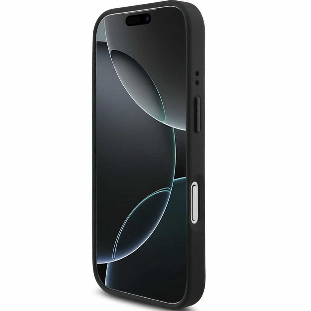 Zdjęcie do “BMW M Tricolor Metal Logo MS czarny - etui iPhone 17 Pro”.