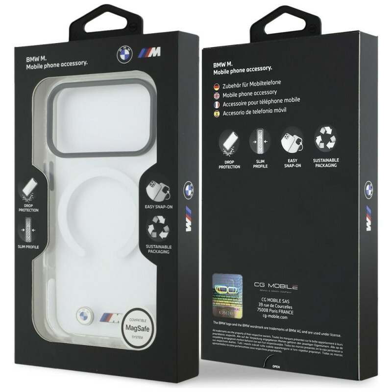 Zdjęcie do “BMW M IML Shockproof MS przezroczysty - etui iPhone 17 Pro Max”.