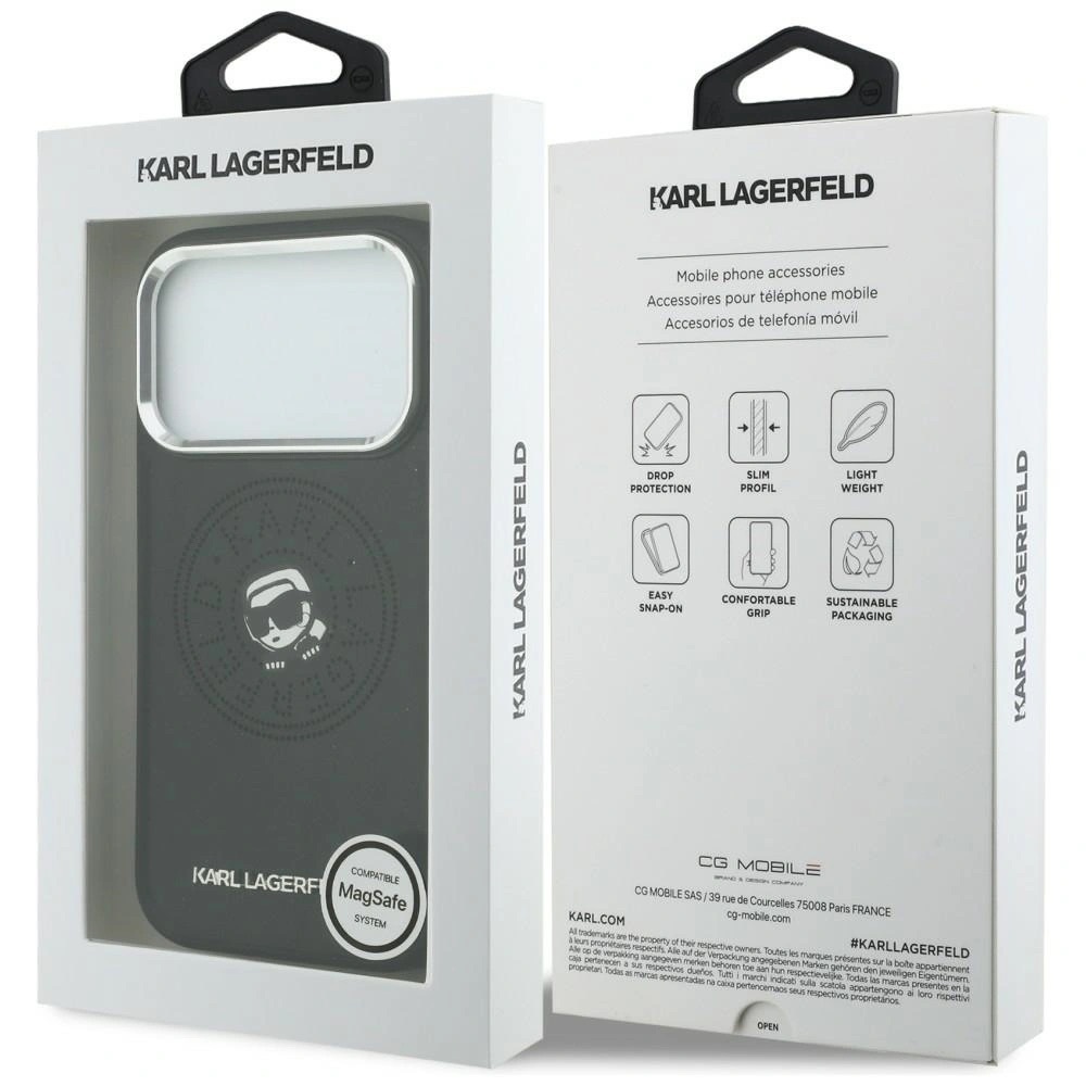 Zdjęcie do “Karl Lagerfeld Point Karl Sketch MS czarny - etui iPhone 17 Pro”.