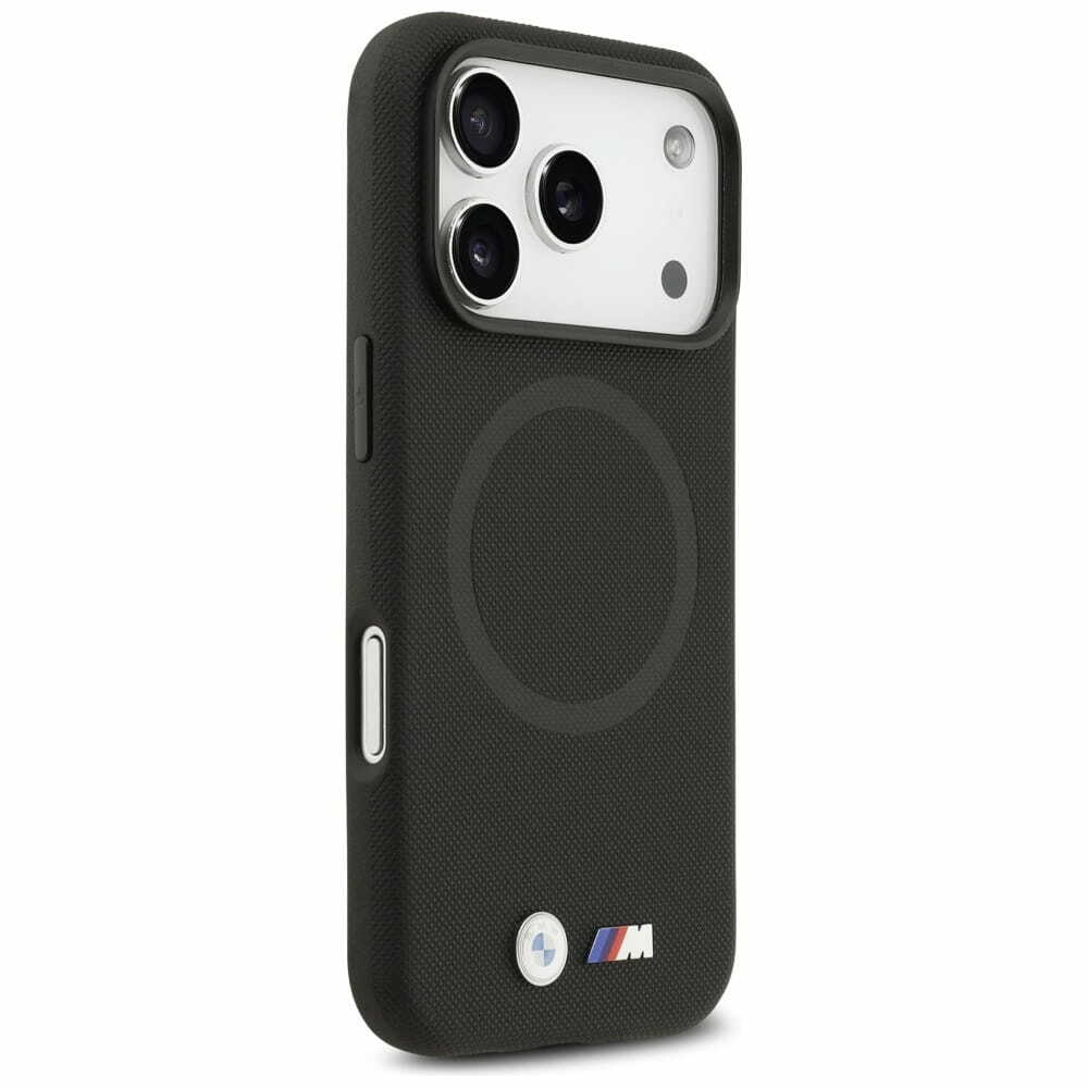 Zdjęcie do “BMW M FW Metal Logo MS czarny - etui iPhone 17 Pro”.