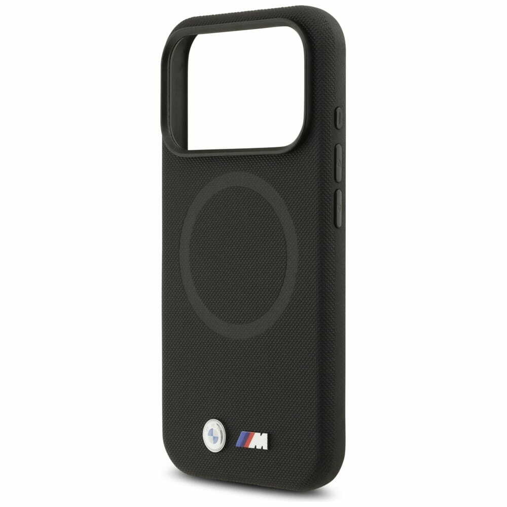 Zdjęcie do “BMW M FW Metal Logo MS czarny - etui iPhone 17 Pro”.