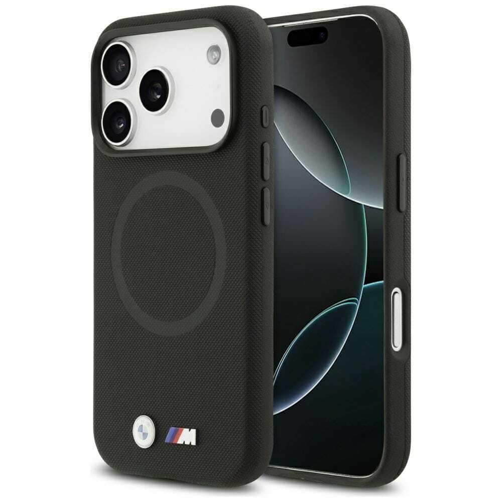 Zdjęcie do “BMW M FW Metal Logo MS czarny - etui iPhone 17 Pro”.