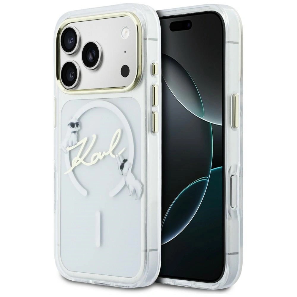 Zdjęcie do “Karl Lagerfeld IML Choupettes Karl Script Logo MS przezroczysty - etui iPhone 17 Pro Max”.