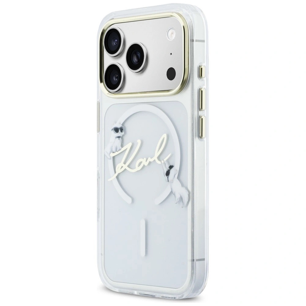 Zdjęcie do “Karl Lagerfeld IML Choupettes Karl Script Logo MS przezroczysty - etui iPhone 17 Pro Max”.