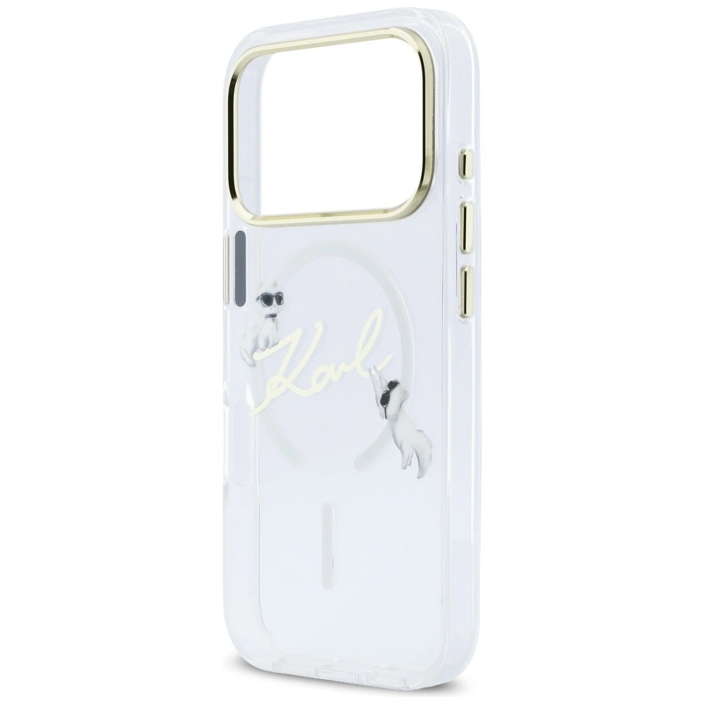 Zdjęcie do “Karl Lagerfeld IML Choupettes Karl Script Logo MS przezroczysty - etui iPhone 17 Pro Max”.