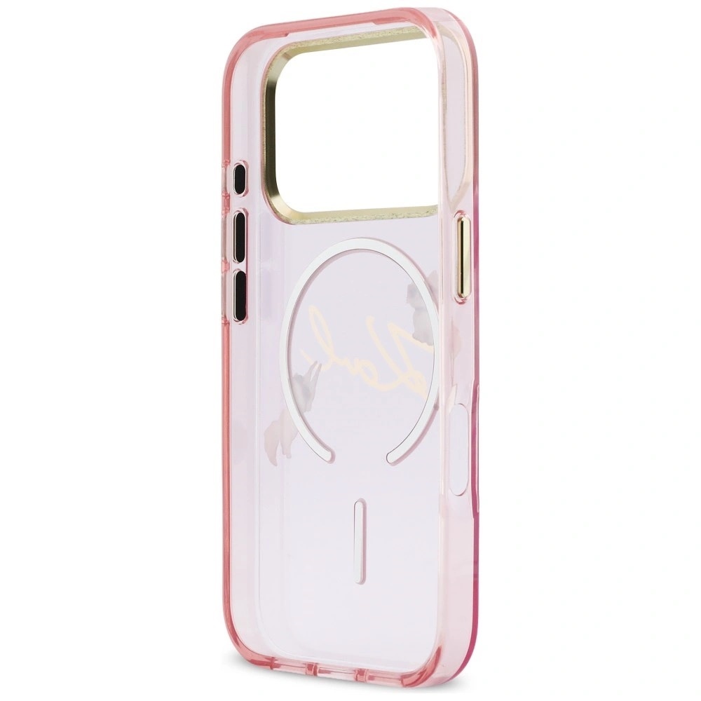 Zdjęcie do “Karl Lagerfeld IML Choupettes Karl Script Logo MS różowy - etui iPhone 17 Pro Max”.