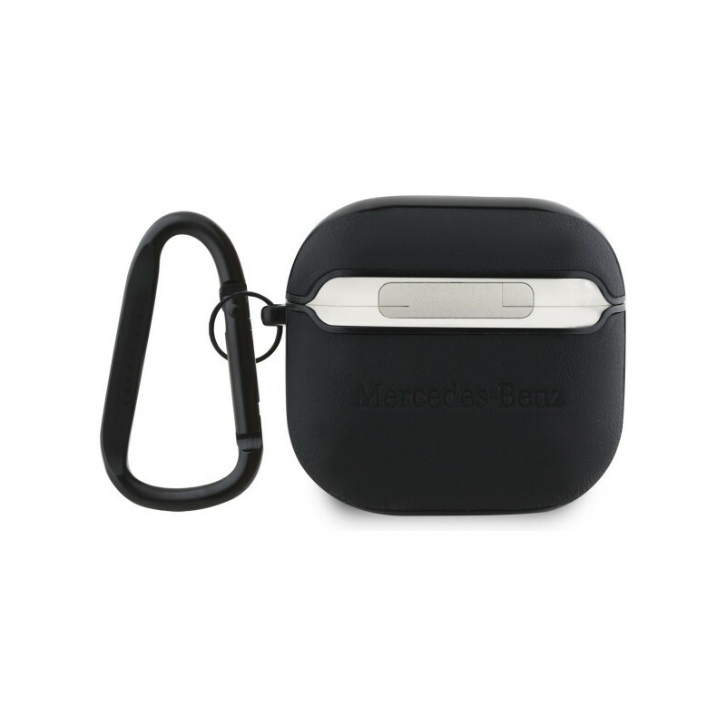 Zdjęcie do “Mercedes Leather Metal Logo czarny - etui AirPods 4”.