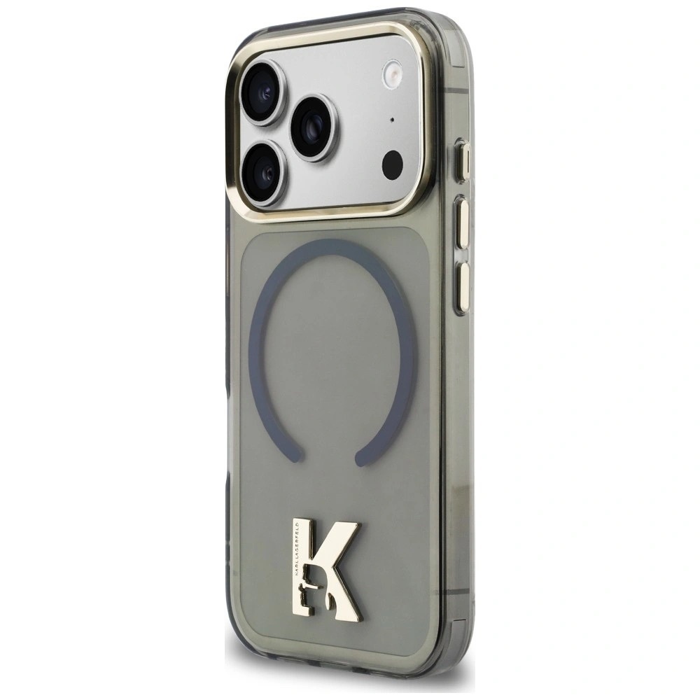Zdjęcie do “Karl Lagerfeld IML K Head Logo MS czarny - etui iPhone 17 Pro Max”.