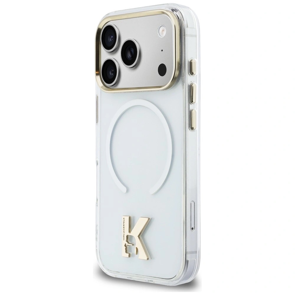 Zdjęcie do “Karl Lagerfeld IML K Head Logo MS przezroczysty - etui iPhone 17”.