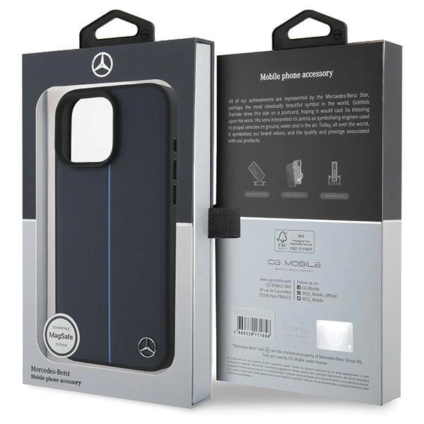 Zdjęcie do “Mercedes MB Blue Line MS granatowy - etui iPhone 16 Pro Max”.