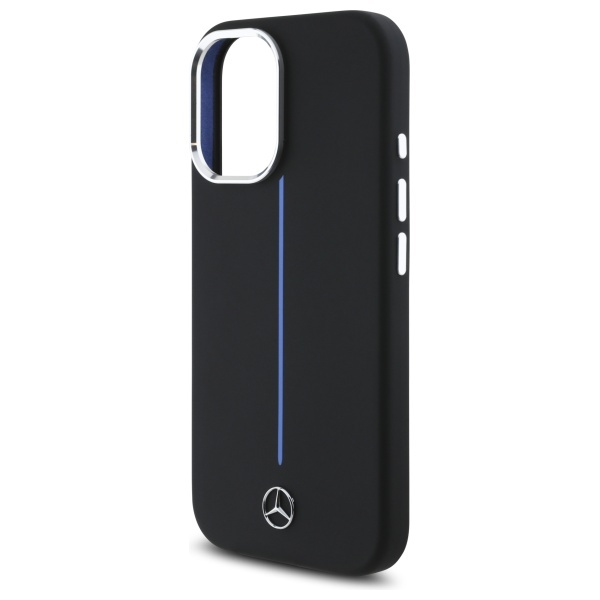 Zdjęcie do “Mercedes Blue Stripe MS czarny - etui iPhone 16”.