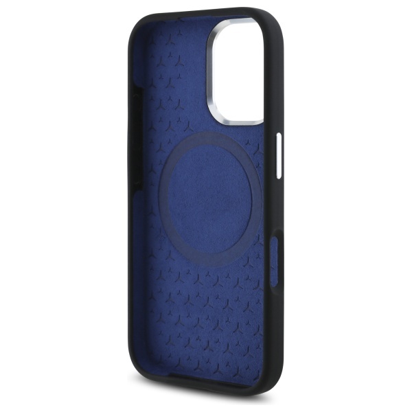Zdjęcie do “Mercedes Blue Stripe MS czarny - etui iPhone 16”.