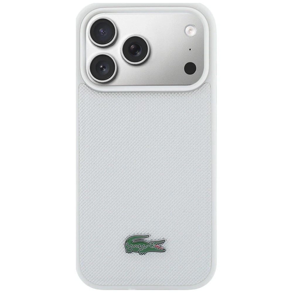 Zdjęcie do “Lacoste Petit Pique Lacquer Logo MS jasnoszary - etui iPhone 17 Pro Max”.