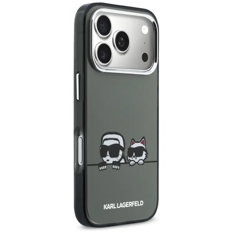 Zdjęcie do “Karl Lagerfeld IML Karl Choupette Peekaboo Logo MS czarny - etui iPhone 17 Pro”.