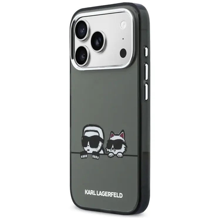 Zdjęcie do “Karl Lagerfeld IML Karl Choupette Peekaboo Logo MS czarny - etui iPhone 17 Pro”.