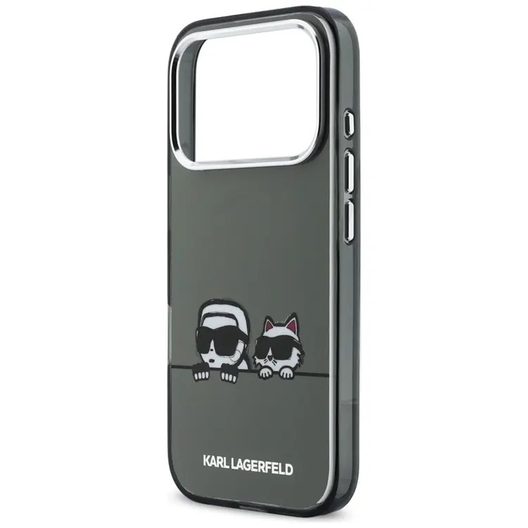 Zdjęcie do “Karl Lagerfeld IML Karl Choupette Peekaboo Logo MS czarny - etui iPhone 17 Pro”.