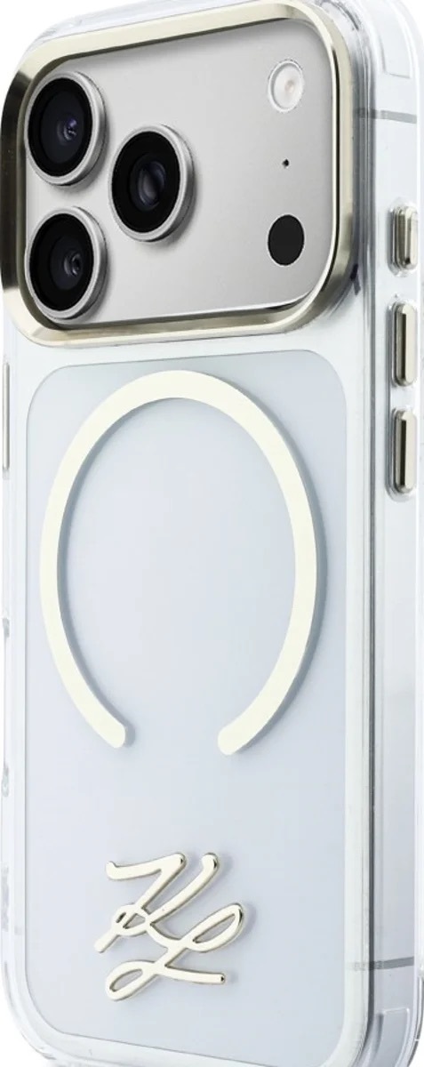 Zdjęcie do “Karl Lagerfeld IML KL Script Logo MS przezroczysty - etui iPhone 17 Pro Max”.