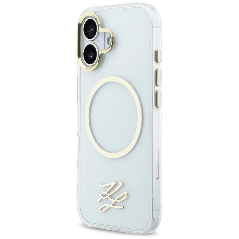 Zdjęcie do “Karl Lagerfeld IML KL Script Logo MS przezroczysty - etui iPhone 17”.