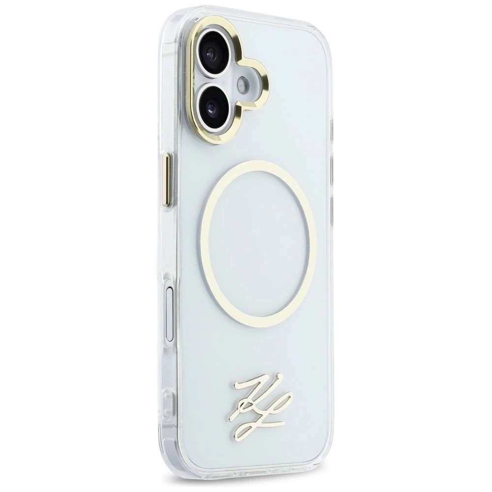 Zdjęcie do “Karl Lagerfeld IML KL Script Logo MS przezroczysty - etui iPhone 17”.