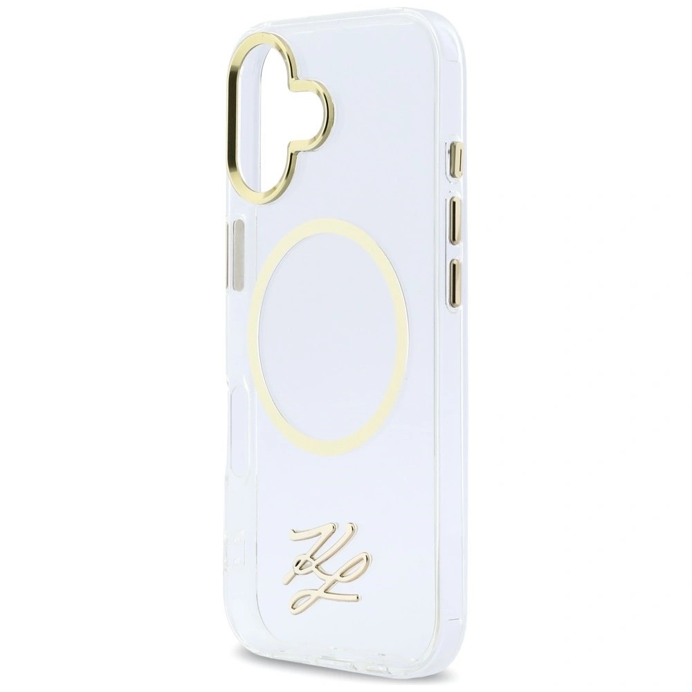 Zdjęcie do “Karl Lagerfeld IML KL Script Logo MS przezroczysty - etui iPhone 17”.