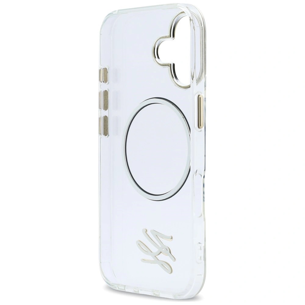 Zdjęcie do “Karl Lagerfeld IML KL Script Logo MS przezroczysty - etui iPhone 17”.