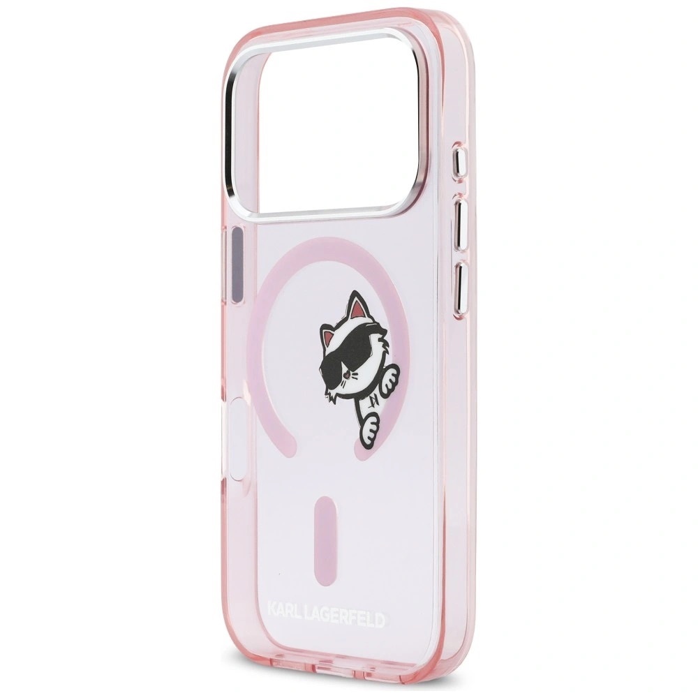 Zdjęcie do “Karl Lagerfeld IML Peekaboo MS różowy - etui iPhone 17 Pro”.