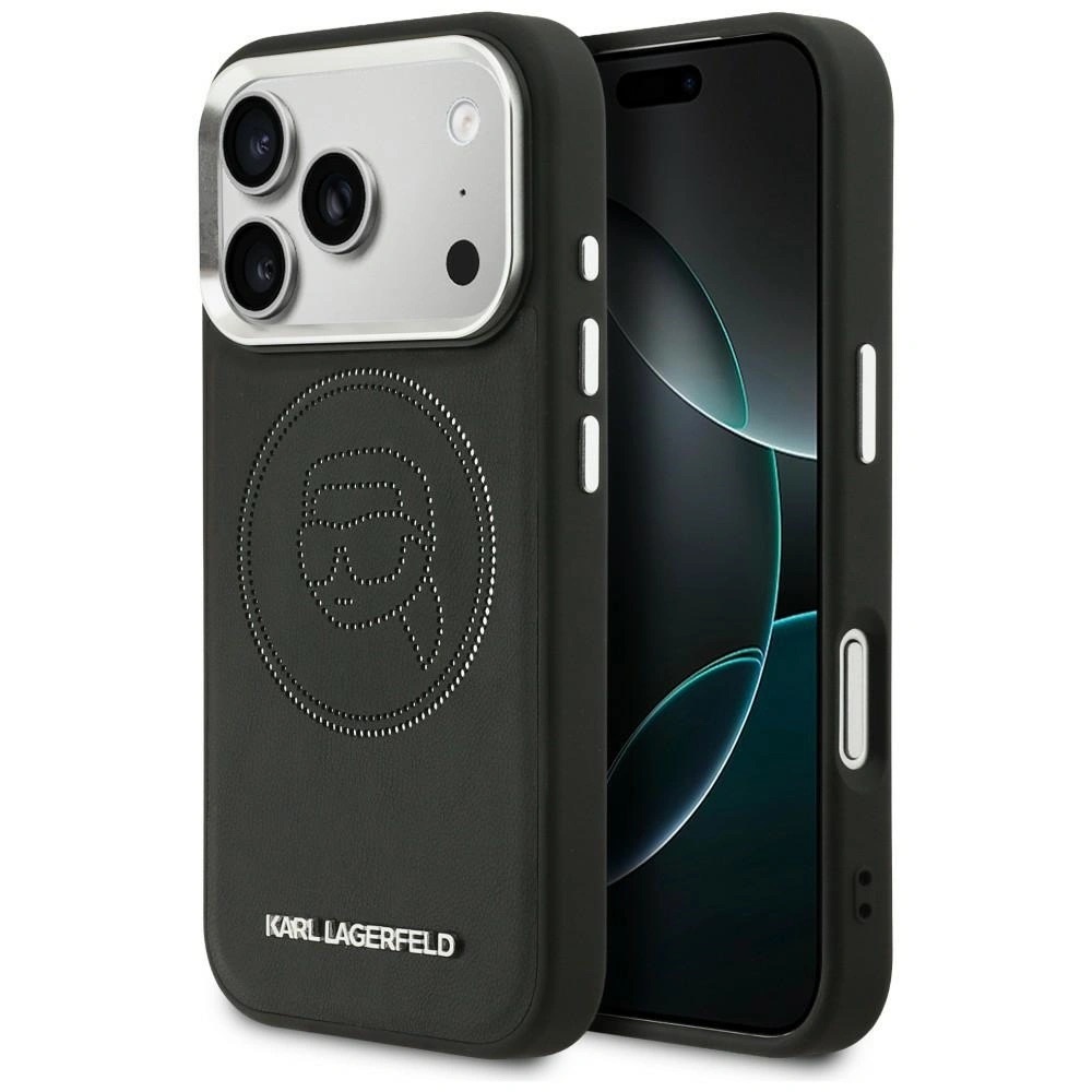 Zdjęcie do “Karl Lagerfeld K Head Point Logo MS czarny - etui iPhone 17 Pro Max”.