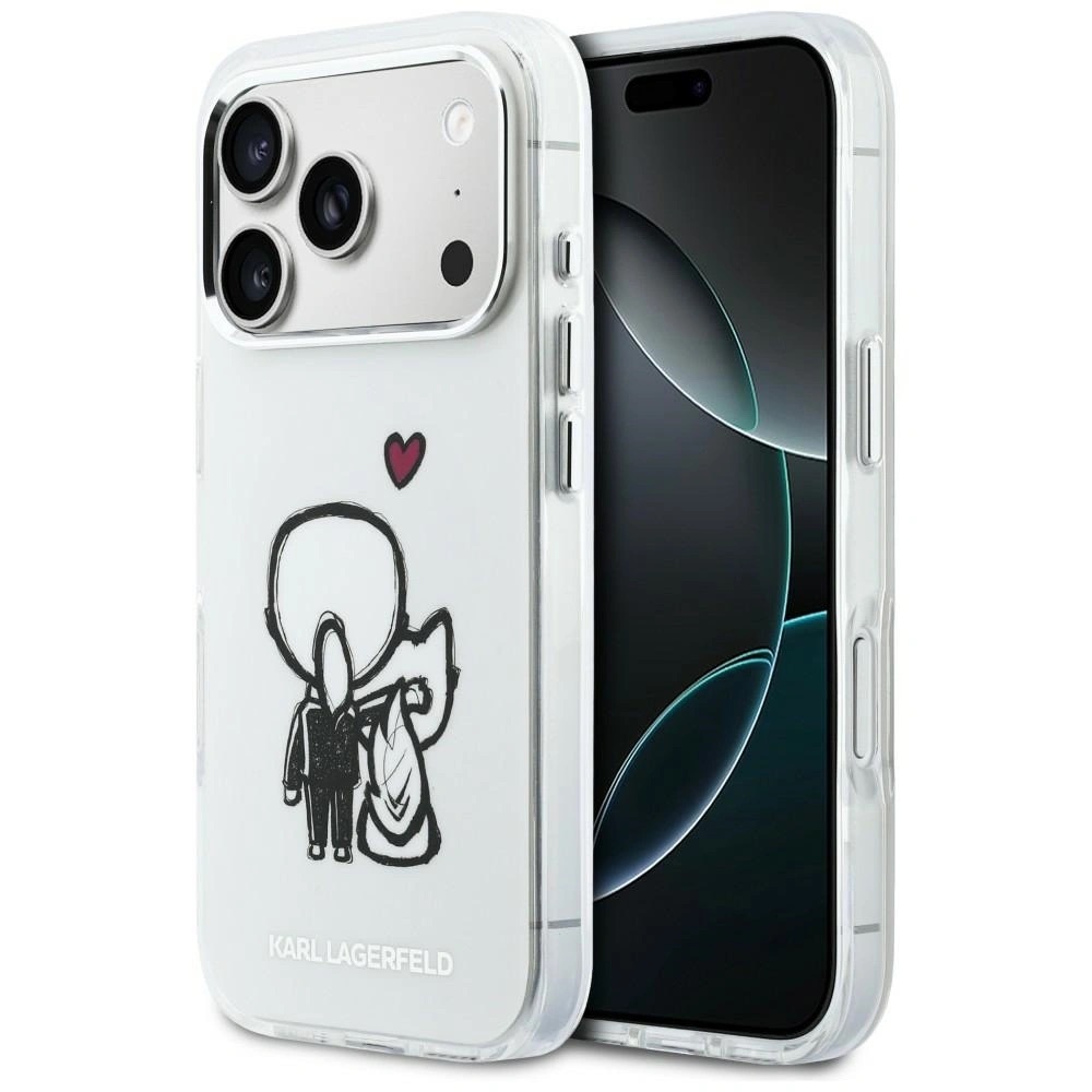 Zdjęcie do “Karl Lagerfeld Karl Choupette Back MS przezroczysty - etui iPhone 17 Pro Max”.