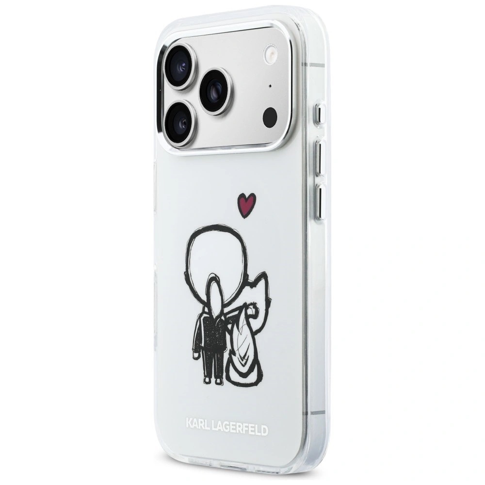 Zdjęcie do “Karl Lagerfeld Karl Choupette Back MS przezroczysty - etui iPhone 17 Pro Max”.