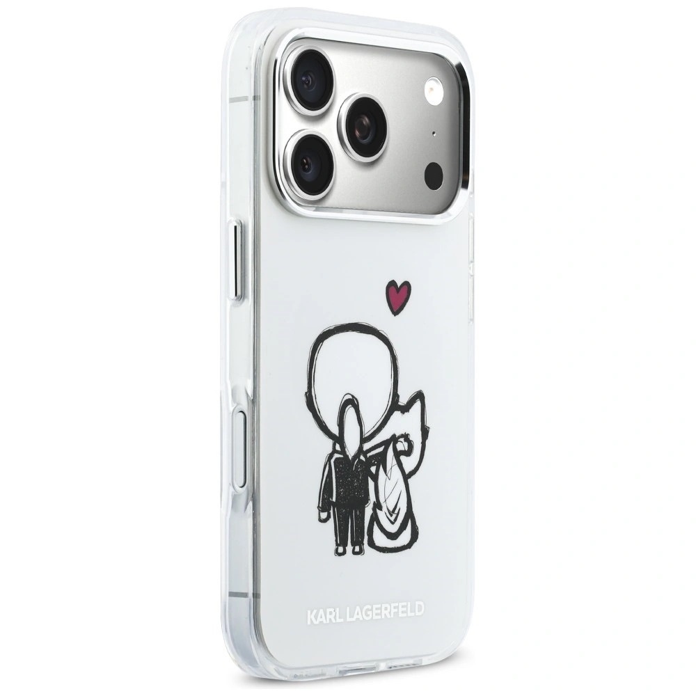 Zdjęcie do “Karl Lagerfeld Karl Choupette Back MS przezroczysty - etui iPhone 17 Pro Max”.