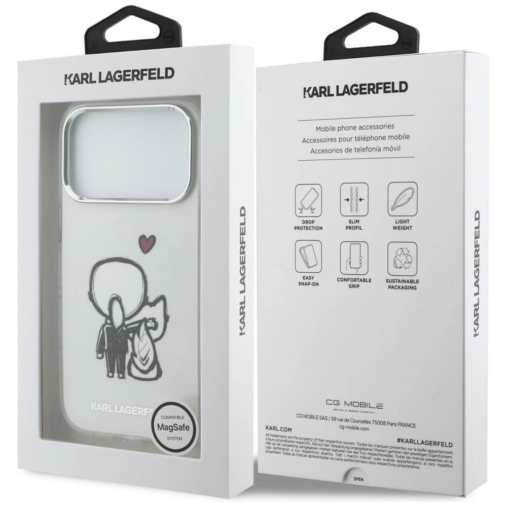 Zdjęcie do “Karl Lagerfeld Karl Choupette Back MS przezroczysty - etui iPhone 17 Pro Max”.