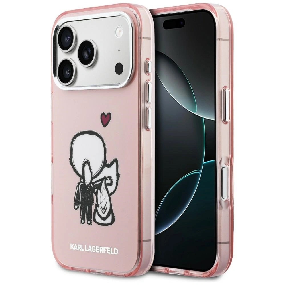 Zdjęcie do “Karl Lagerfeld Karl Choupette Back MS różowy - etui iPhone 17 Pro”.