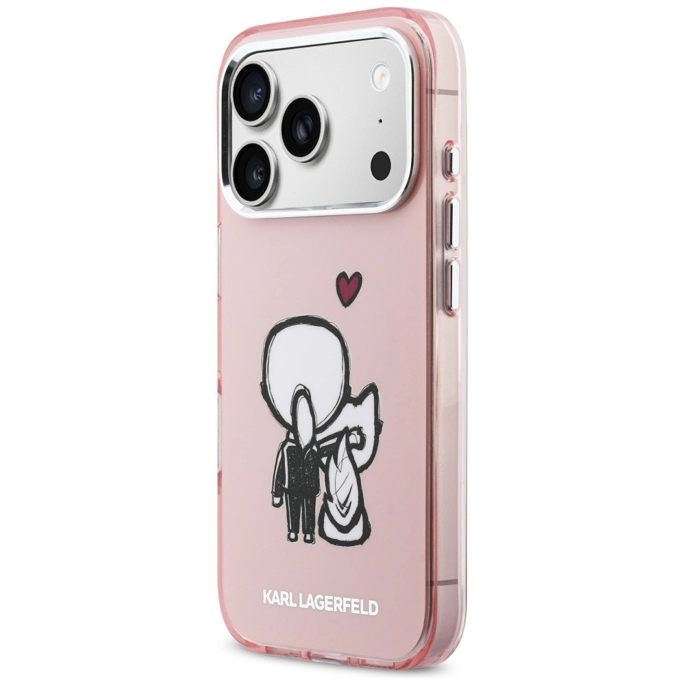 Zdjęcie do “Karl Lagerfeld Karl Choupette Back MS różowy - etui iPhone 17 Pro”.