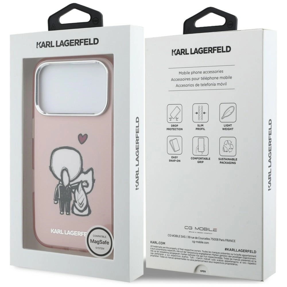 Zdjęcie do “Karl Lagerfeld Karl Choupette Back MS różowy - etui iPhone 17 Pro”.
