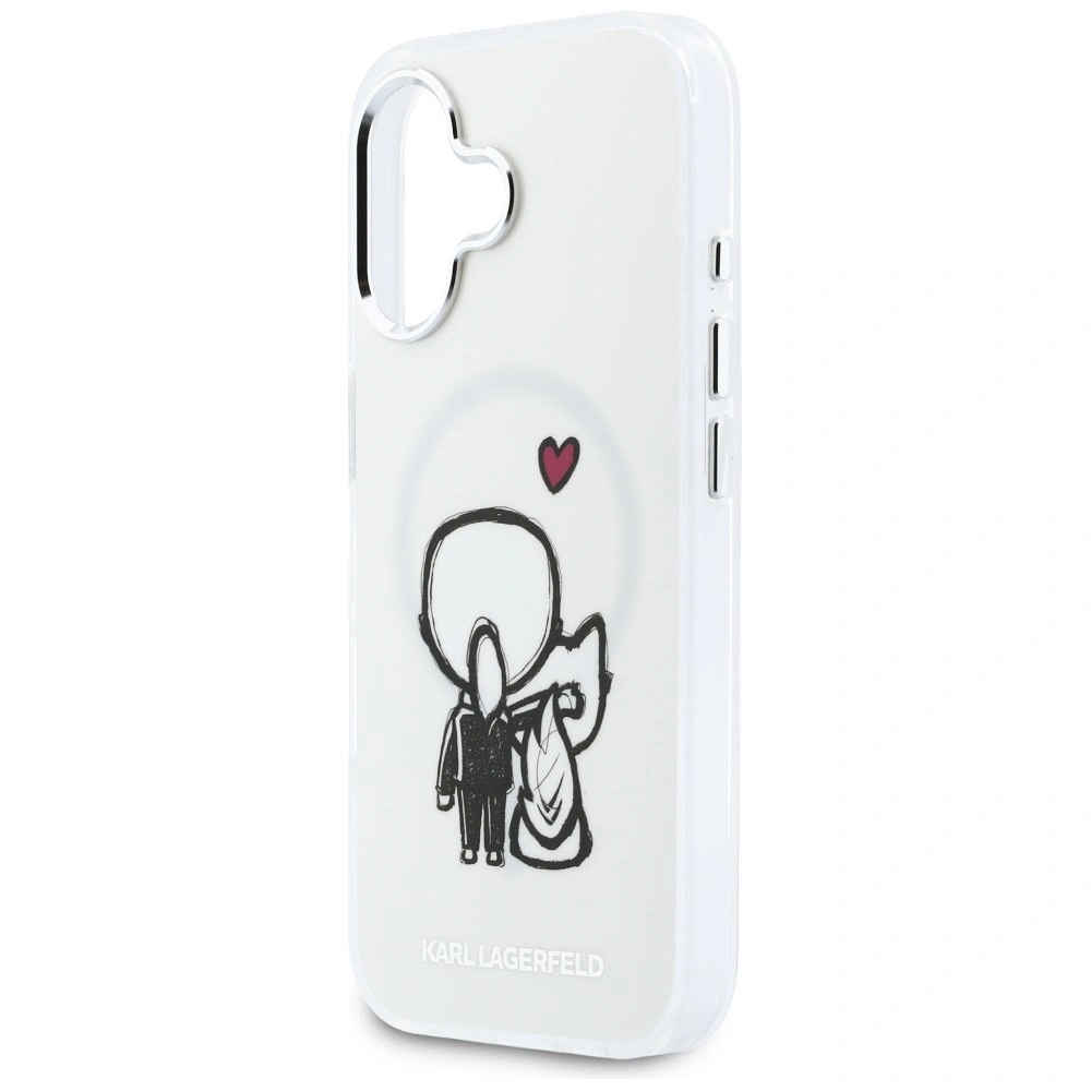Zdjęcie do “Karl Lagerfeld Karl Choupette Back MS przezroczysty - etui iPhone 17”.