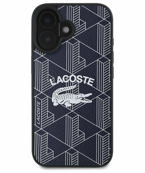 Zdjęcie do “Lacoste Monogram Vintage Logo MS granatowy - etui iPhone 16”.