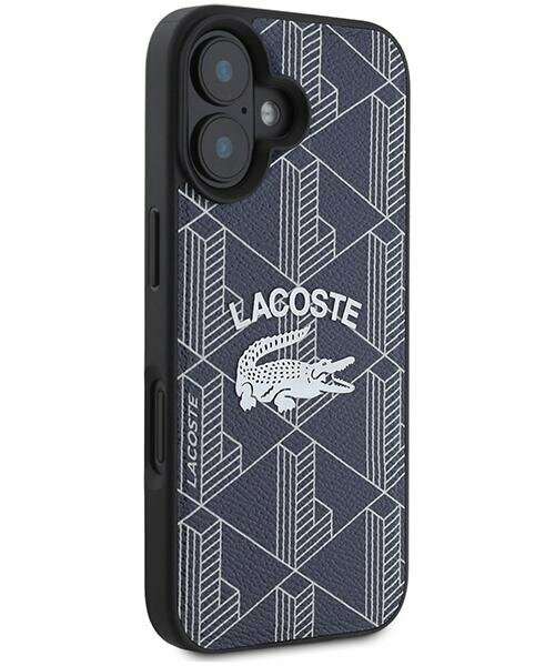 Zdjęcie do “Lacoste Monogram Vintage Logo MS granatowy - etui iPhone 16”.