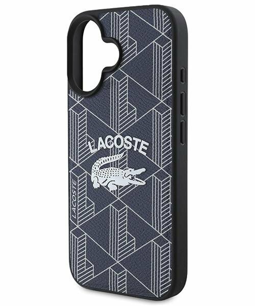 Zdjęcie do “Lacoste Monogram Vintage Logo MS granatowy - etui iPhone 16”.