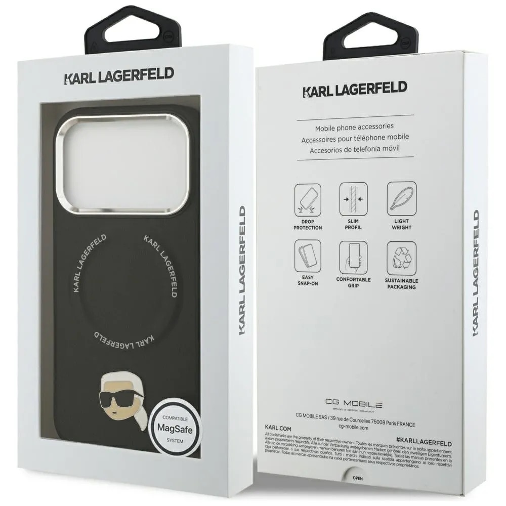Zdjęcie do “Karl Lagerfeld Karl Pin MS czarny - etui iPhone 17 Pro”.