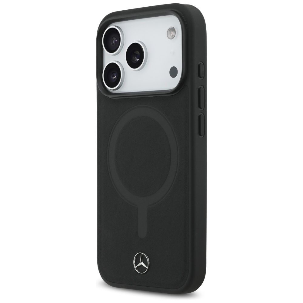 Zdjęcie do “Mercedes Plain Smooth Leather MS czarny - etui iPhone 17 Pro”.