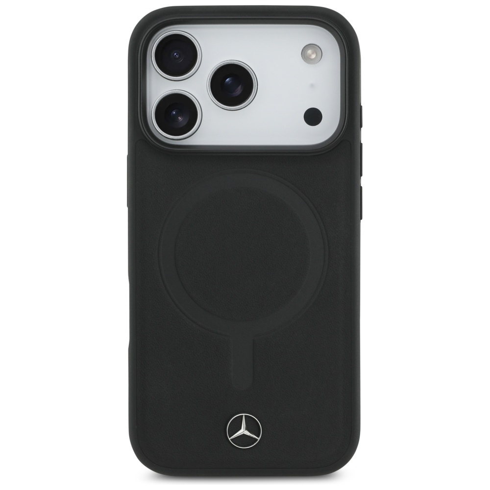 Zdjęcie do “Mercedes Plain Smooth Leather MS czarny - etui iPhone 17 Pro”.