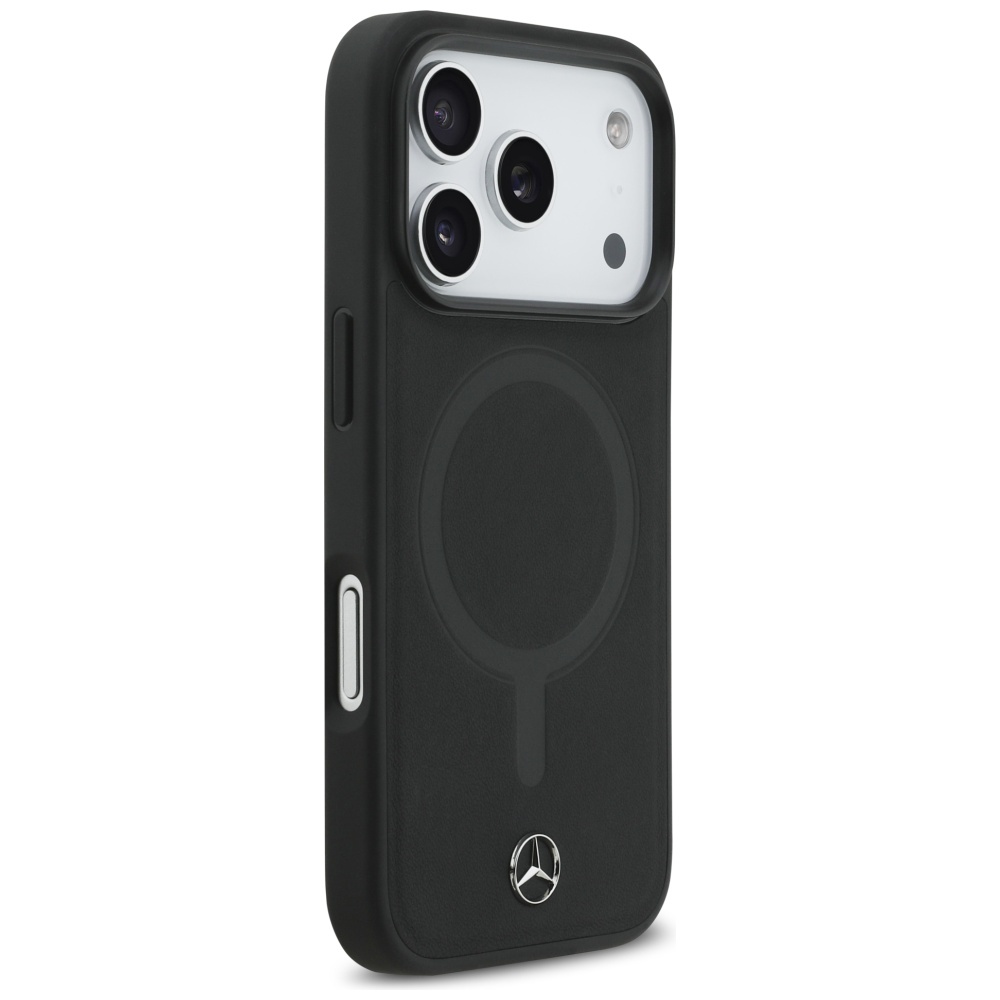 Zdjęcie do “Mercedes Plain Smooth Leather MS czarny - etui iPhone 17 Pro”.